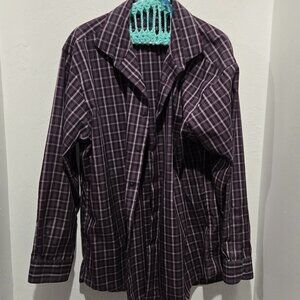 Kenneth Cole Men’s Long Sleeve Dress Shirt – Size 18 (34/35) – 100% Cotton